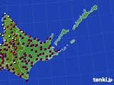 道東のアメダス実況(日照時間)(2017年07月13日)
