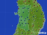 秋田県のアメダス実況(日照時間)(2017年07月13日)