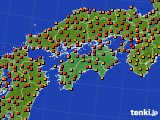 四国地方のアメダス実況(気温)(2017年07月13日)