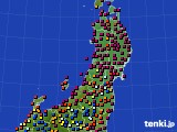 2017年07月14日の東北地方のアメダス(日照時間)
