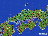 中国地方のアメダス実況(日照時間)(2017年07月14日)