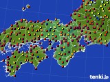 近畿地方のアメダス実況(日照時間)(2017年07月15日)