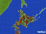 北海道地方のアメダス実況(気温)(2017年07月15日)