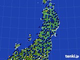 東北地方のアメダス実況(日照時間)(2017年07月16日)