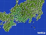 2017年07月16日の東海地方のアメダス(風向・風速)