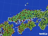 中国地方のアメダス実況(日照時間)(2017年07月17日)