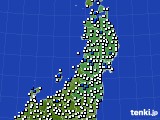 東北地方のアメダス実況(風向・風速)(2017年07月17日)