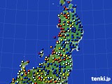 2017年07月18日の東北地方のアメダス(日照時間)