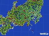 関東・甲信地方のアメダス実況(日照時間)(2017年07月18日)