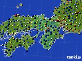 近畿地方のアメダス実況(日照時間)(2017年07月18日)