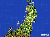 東北地方のアメダス実況(気温)(2017年07月18日)