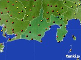 静岡県のアメダス実況(気温)(2017年07月18日)