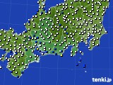 2017年07月18日の東海地方のアメダス(風向・風速)