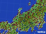 北陸地方のアメダス実況(日照時間)(2017年07月19日)