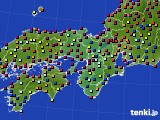 近畿地方のアメダス実況(日照時間)(2017年07月19日)