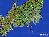 関東・甲信地方のアメダス実況(気温)(2017年07月19日)