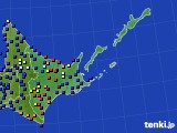道東のアメダス実況(日照時間)(2017年07月20日)
