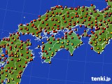 2017年07月20日の四国地方のアメダス(気温)