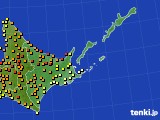 道東のアメダス実況(気温)(2017年07月21日)