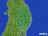 岩手県のアメダス実況(風向・風速)(2017年07月21日)