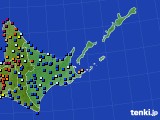 道東のアメダス実況(日照時間)(2017年07月22日)