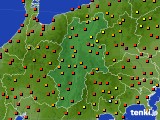 長野県のアメダス実況(気温)(2017年07月22日)