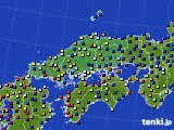 中国地方のアメダス実況(日照時間)(2017年07月23日)