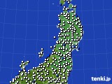 東北地方のアメダス実況(風向・風速)(2017年07月23日)