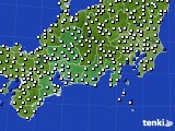 2017年07月23日の東海地方のアメダス(風向・風速)