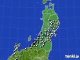 東北地方のアメダス実況(降水量)(2017年07月24日)