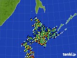 北海道地方のアメダス実況(日照時間)(2017年07月24日)