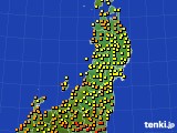 東北地方のアメダス実況(気温)(2017年07月24日)