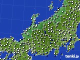 北陸地方のアメダス実況(風向・風速)(2017年07月24日)