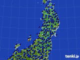 2017年07月25日の東北地方のアメダス(日照時間)