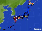 アメダス実況(日照時間)(2017年07月25日)