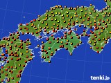 四国地方のアメダス実況(気温)(2017年07月25日)