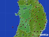 秋田県のアメダス実況(日照時間)(2017年07月27日)