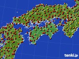 四国地方のアメダス実況(気温)(2017年07月27日)