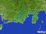 静岡県のアメダス実況(気温)(2017年07月27日)