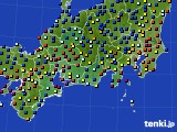 2017年07月28日の東海地方のアメダス(日照時間)