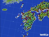 九州地方のアメダス実況(日照時間)(2017年07月28日)