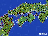四国地方のアメダス実況(日照時間)(2017年07月29日)