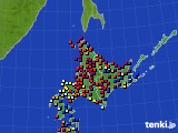 北海道地方のアメダス実況(日照時間)(2017年07月30日)