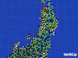 2017年07月30日の東北地方のアメダス(日照時間)