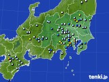関東・甲信地方のアメダス実況(降水量)(2017年08月01日)