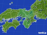 近畿地方のアメダス実況(降水量)(2017年08月01日)