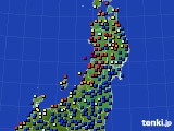 東北地方のアメダス実況(日照時間)(2017年08月01日)