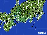 2017年08月02日の東海地方のアメダス(風向・風速)