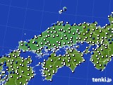 中国地方のアメダス実況(風向・風速)(2017年08月02日)