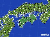 四国地方のアメダス実況(風向・風速)(2017年08月02日)